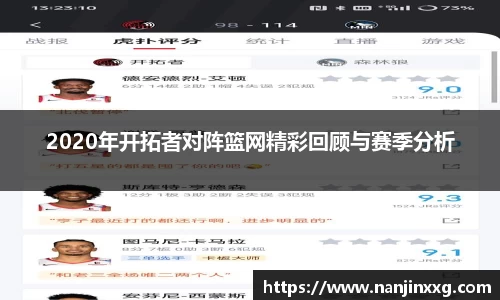 2020年开拓者对阵篮网精彩回顾与赛季分析
